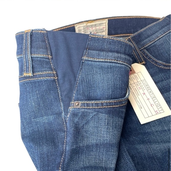 Current Elliott Hatch Dark Nearly Skinny Maternity Stretch Jeans New NWT SZ 26 - Picture 9 of 15
